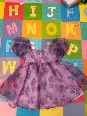 Disney Purple Minnie Mouse Floral Tulle Dress